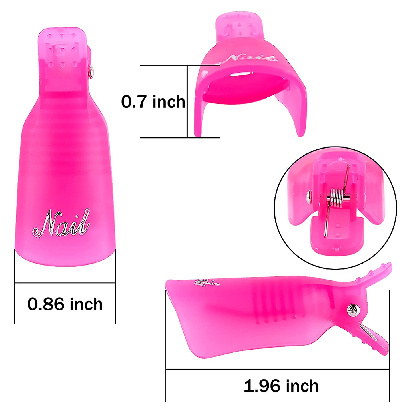 SIQUK 150 Pcs Polish Remover Nail Clip Caps Acrylic Nail Remover Clip Soak off Nail Clips for UV Gel Polish Removal