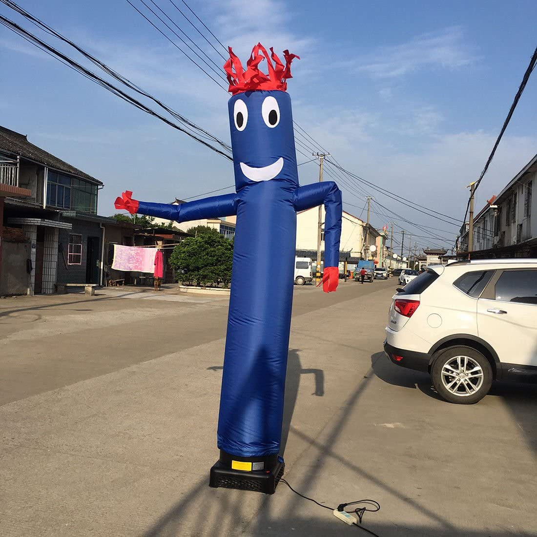 Hi Suyi 20Ft Advertising Inflatable Tube Men Blow up Giant Waving Arm Fly Puppet Christmas Halloween Decorative Signs for Business Store Party (No Blower)