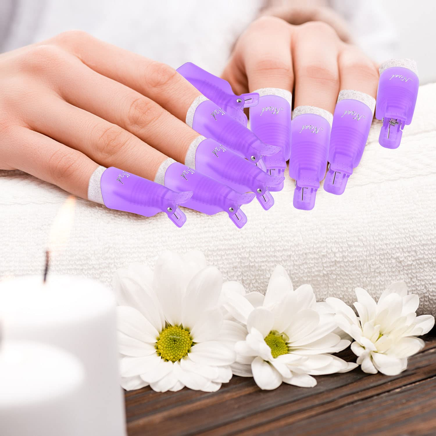 Nail Polish Gel Remover Tools Kit,Morgles 10Pcs Gel Clip Remover 300 Pack Nail Wipe Cotton Pads Nail Files 100/180 Nano Glass Nail File Stainless Steel Cuticle Peeler and Nail Brush (Muti-Colour)