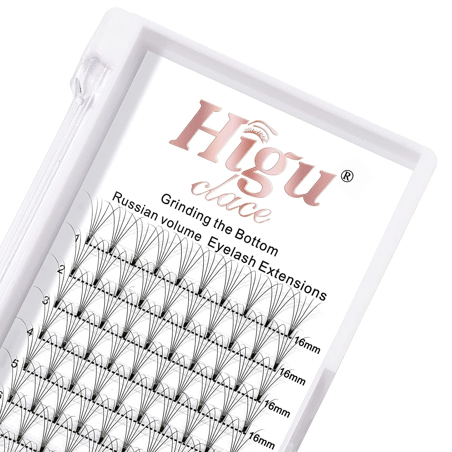 Premade Fans Volume Eyelash Extensions 3D|4D|5D|6D 0.07/0.10Mm Curl C/D 8Mm~18Mm 5D 0.10 C 16Mm Short Stem Russian Premade Lash Extension Fans (5D 0.10 C 16Mm)