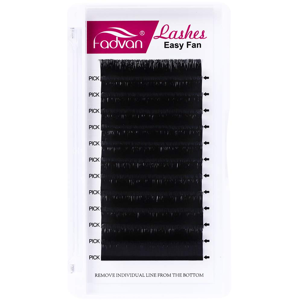 Eyelash Extension 0.05 18Mm Mix Easy Fan Volume Lashes Self Fanning 2D-10D Volume Lashes Extensions C/D/DD Curl Professional Lash Extension Supplies (0.05DD, 18Mm)