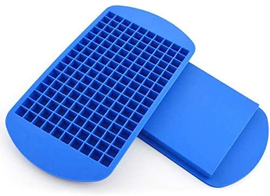 Perrirock Mini Ice Cube Trays - 2 Tray Set - 160 Small Cube Silicone Molds, Bpa-Free, Mini Cubes Will Chill Your Drink Faste