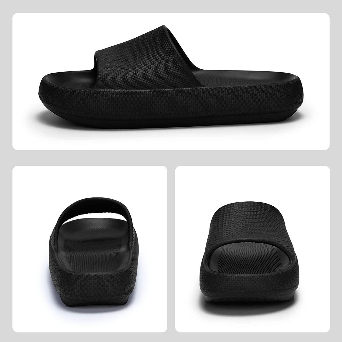 Welltree Cloud Slides for Women Men Pillow Slippers Non-Slip Bathroom Shower Sandals Soft Thick Sole Indoor and Outdoor Slides