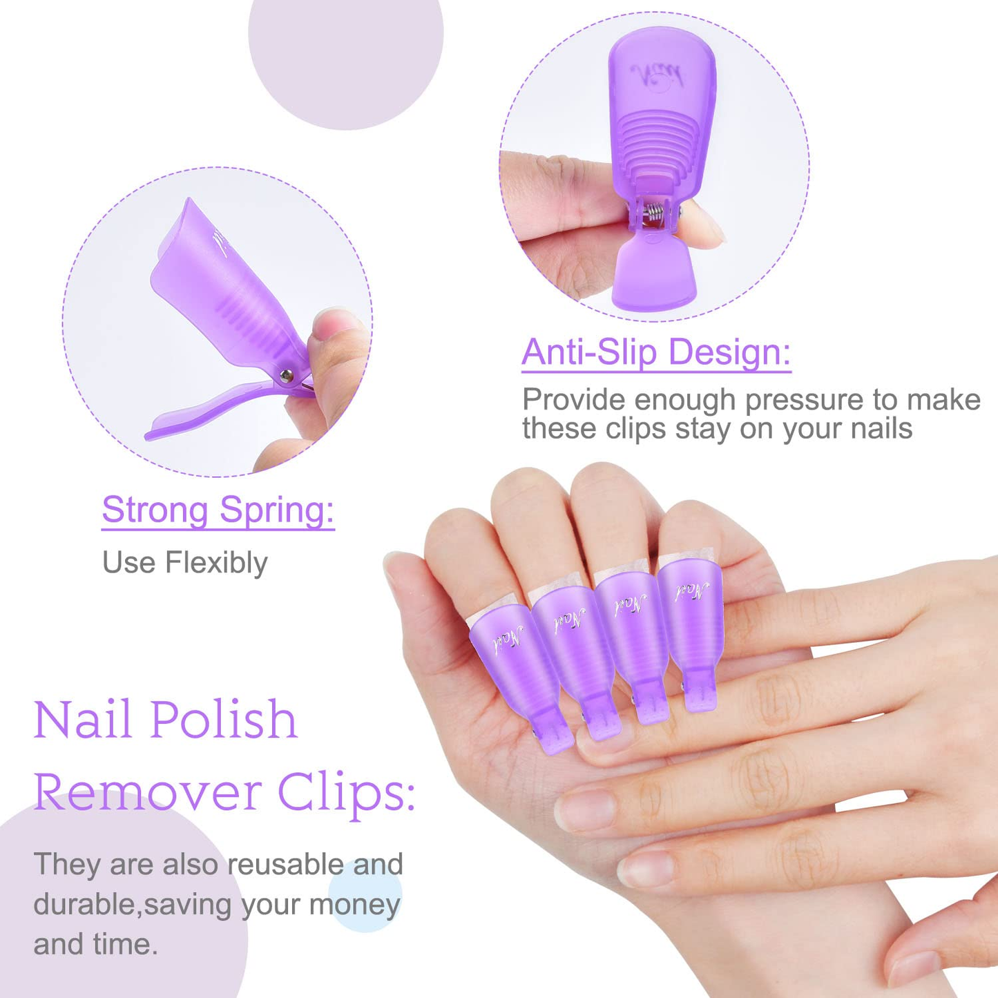 Nail Polish Gel Remover Tools Kit,Morgles 10Pcs Gel Clip Remover 300 Pack Nail Wipe Cotton Pads Nail Files 100/180 Nano Glass Nail File Stainless Steel Cuticle Peeler and Nail Brush (Muti-Colour)