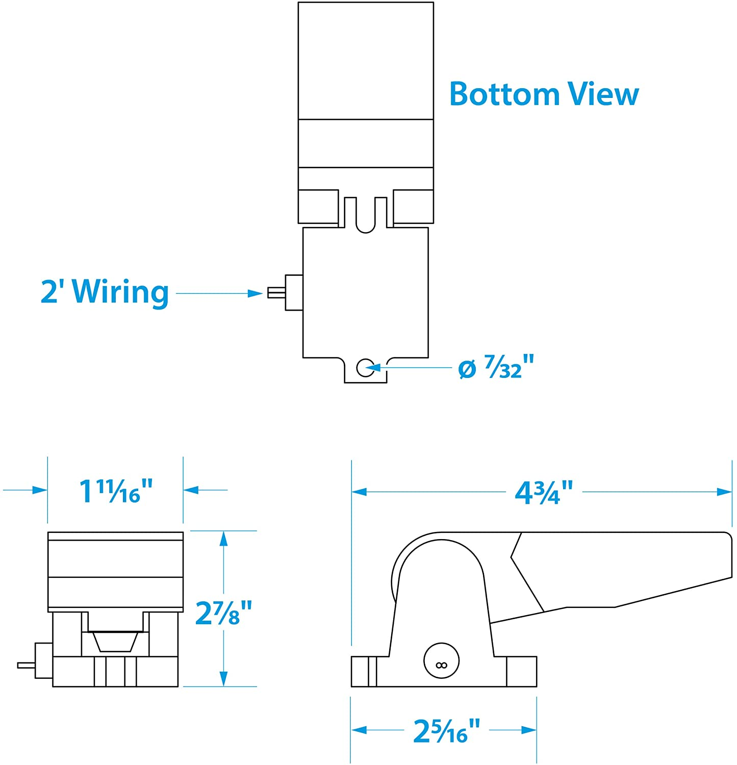 SEACHOICE 19401 Universal Series Automatic Marine Bilge Pump Float Switch for 6V-36V - 50-19401