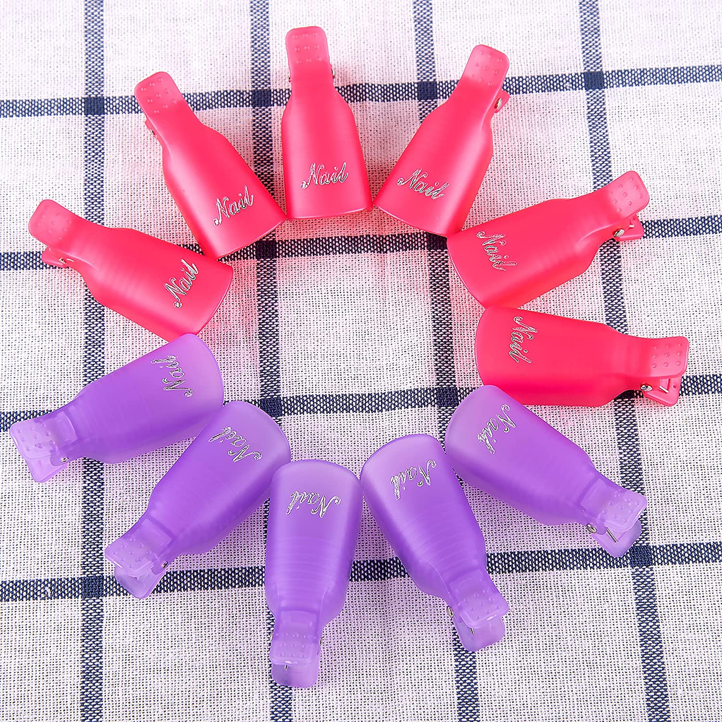 SIQUK 150 Pcs Polish Remover Nail Clip Caps Acrylic Nail Remover Clip Soak off Nail Clips for UV Gel Polish Removal