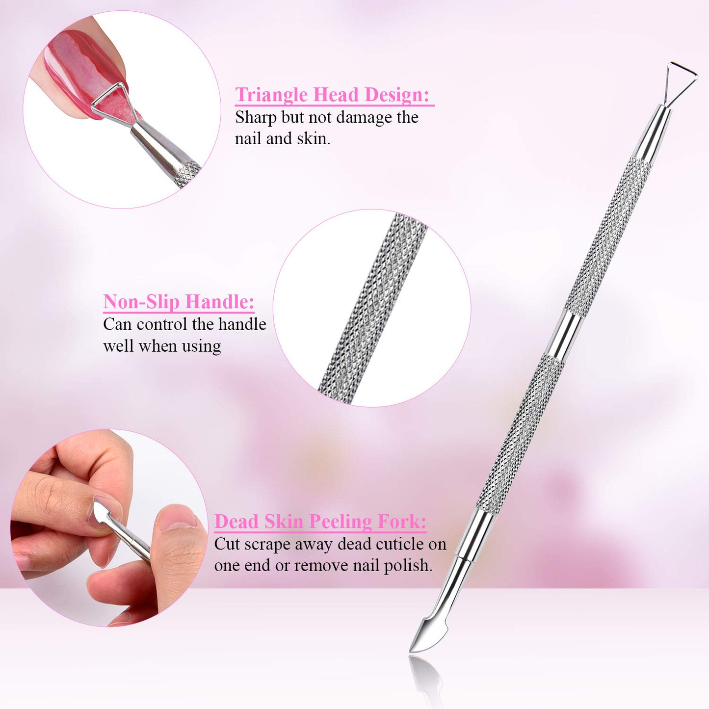 Nail Polish Gel Remover Tools Kit,Morgles 10Pcs Gel Clip Remover 300 Pack Nail Wipe Cotton Pads Nail Files 100/180 Nano Glass Nail File Stainless Steel Cuticle Peeler and Nail Brush (Muti-Colour)