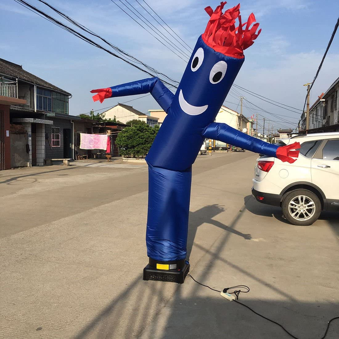 Hi Suyi 20Ft Advertising Inflatable Tube Men Blow up Giant Waving Arm Fly Puppet Christmas Halloween Decorative Signs for Business Store Party (No Blower)