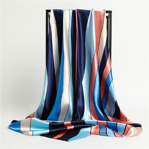 Luxury Brand Silk Satin Square Scarf Women Hijab Bandana Muslim