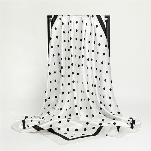 Luxury Brand Silk Satin Square Scarf Women Hijab Bandana Muslim