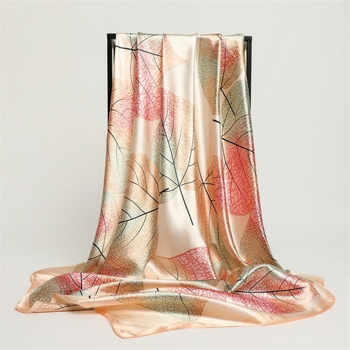 Luxury Brand Silk Satin Square Scarf Women Hijab Bandana Muslim