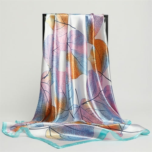 Luxury Brand Silk Satin Square Scarf Women Hijab Bandana Muslim