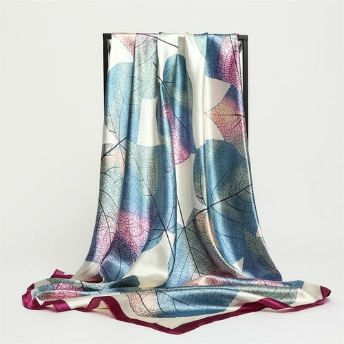 Luxury Brand Silk Satin Square Scarf Women Hijab Bandana Muslim