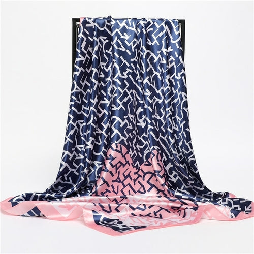 Luxury Brand Silk Satin Square Scarf Women Hijab Bandana Muslim