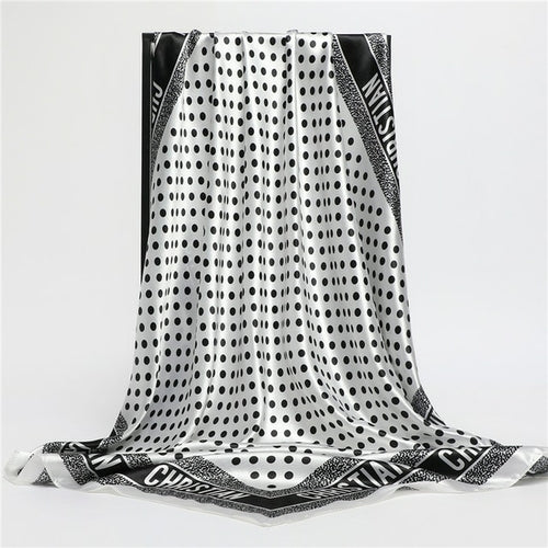 Luxury Brand Silk Satin Square Scarf Women Hijab Bandana Muslim