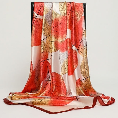Luxury Brand Silk Satin Square Scarf Women Hijab Bandana Muslim