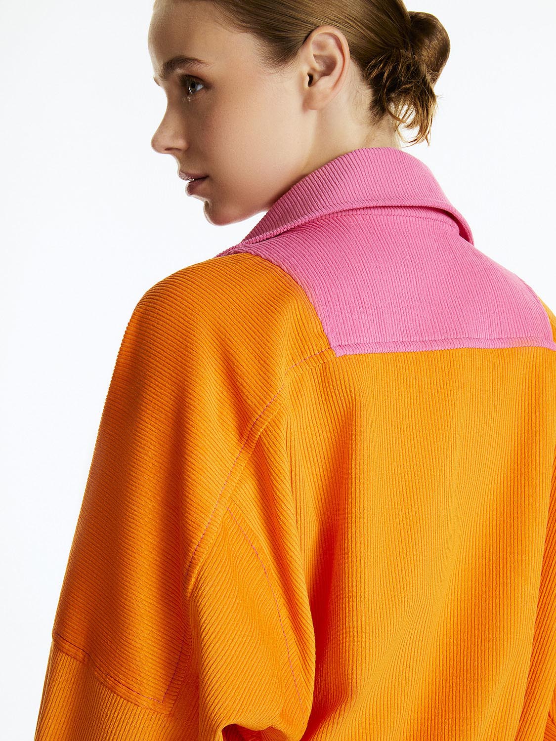 High Collar Corduroy Jacket