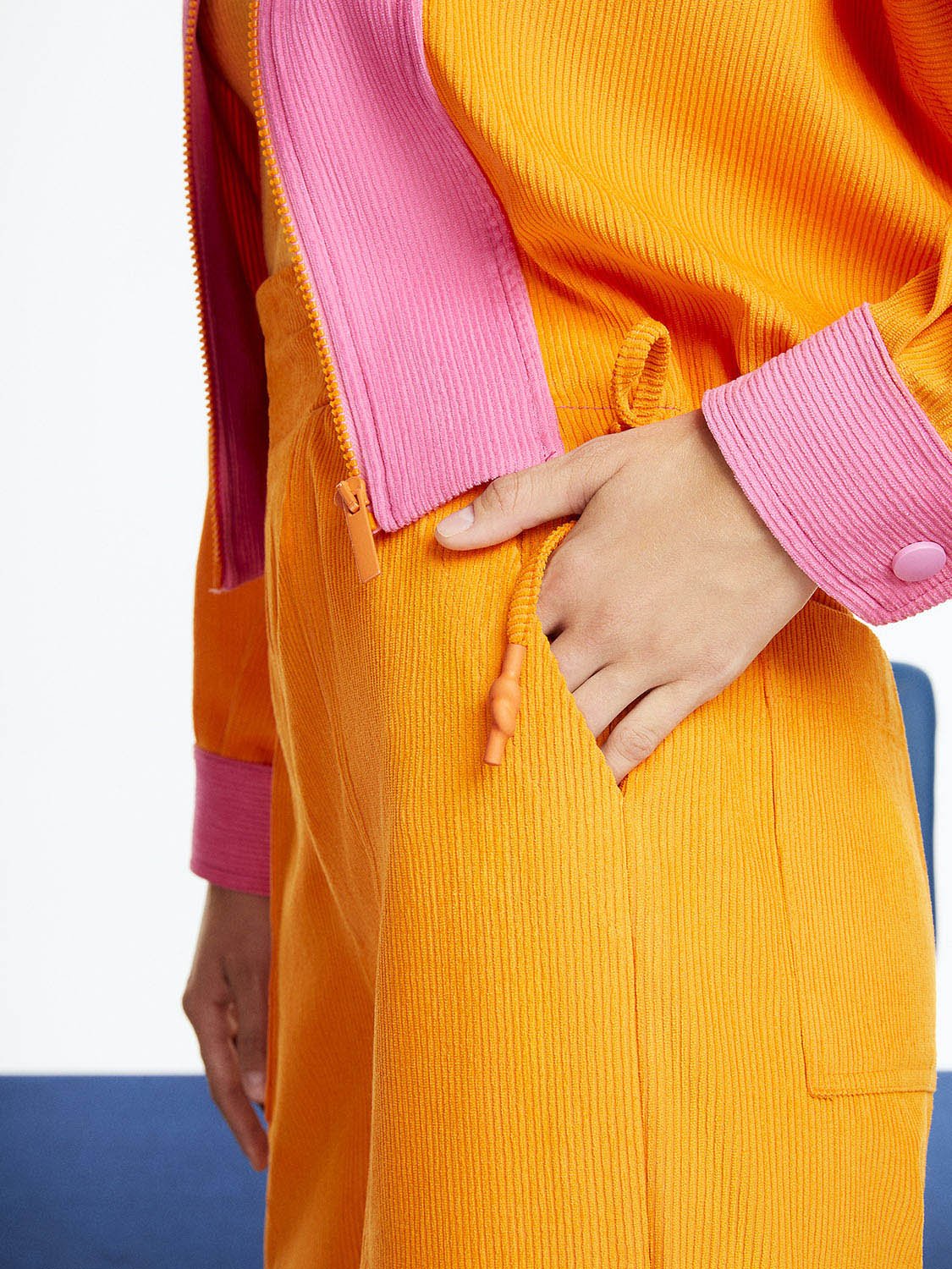 High Collar Corduroy Jacket