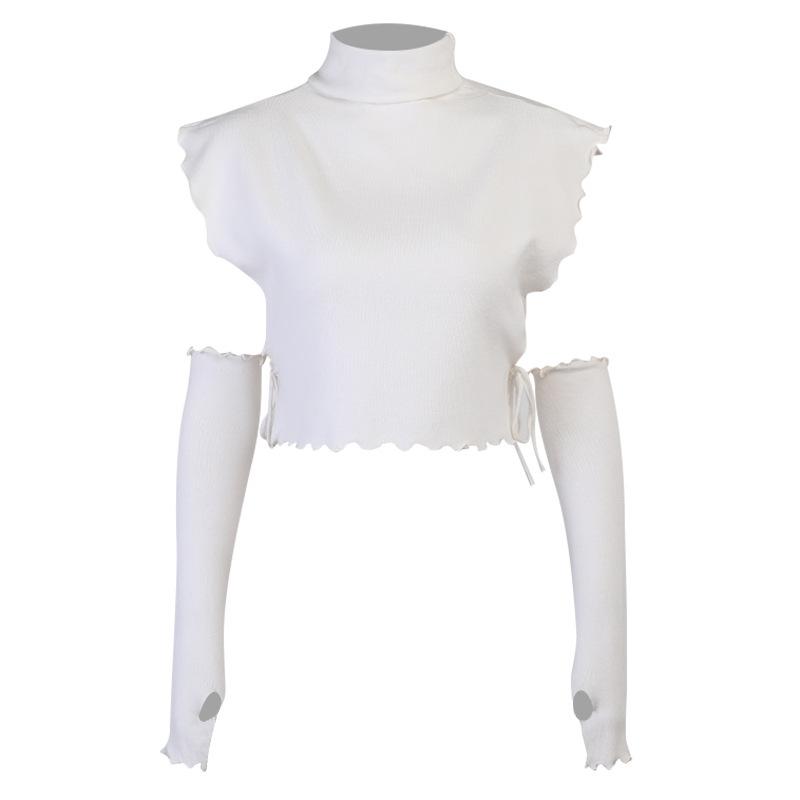 Pure Color Slim Sexy Sleeveless Lace Tank Top xccscss.