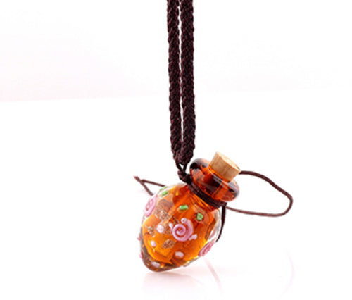 QIANBEI Fashion Flower Pendant Necklace Colorful Lampwork glass