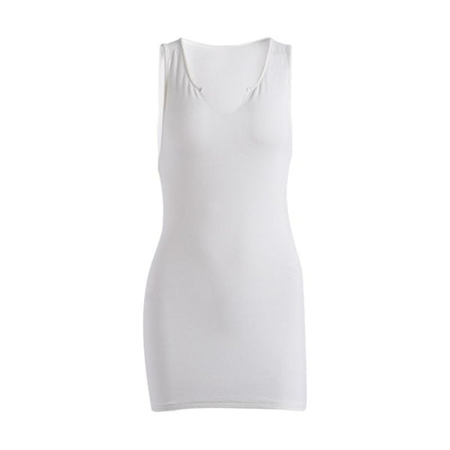 Fashion Solid White Skinny Bodycon Mini Dresses xccscss.