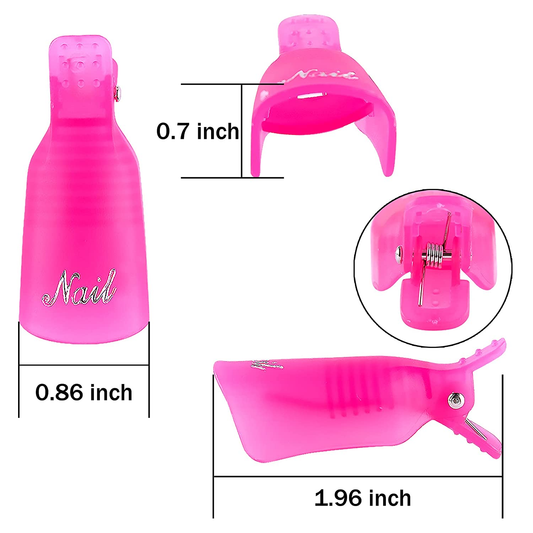SIQUK 150 Pcs Polish Remover Nail Clip Caps Acrylic Nail Remover Clip Soak off Nail Clips for UV Gel Polish Removal