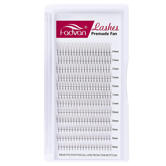 Volume Eyelash Extensions 3D 0.07Mm Premade Fans D Curl 8-14Mm Mixed Tray Short Stem Lash Extension Fan Profeesional Salon Use by FADVAN (3D-0.07D, 8-14Mm)
