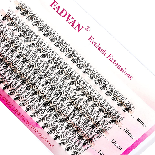 Lash Clusters 10/20/30/40 Roots Grafting Eyelash Clusters C Curl 8/10/12/14/16Mm Mix Length Individual Lashes Melt Flare DIY Eyelash Extension Lash Clusters Extensions (10 Roots-0.07-C, 8-16Mm Mixed)