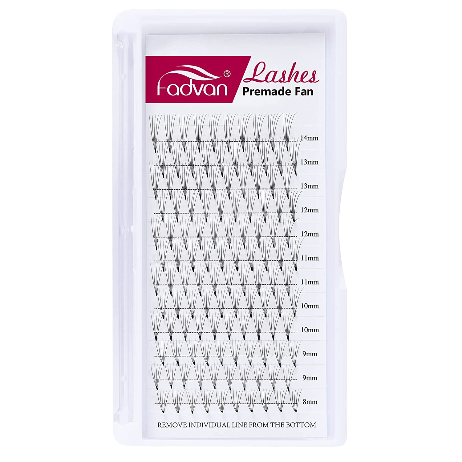 Premade Fans 5D 0.07Mm D Curl 8-14Mm Short Stem Volume Eyelash Extensions Easy Fan Lashes Lash Fan Dryer for Eyelash Extensions Use by FADVAN (5D-0.07D, 8-14Mm)