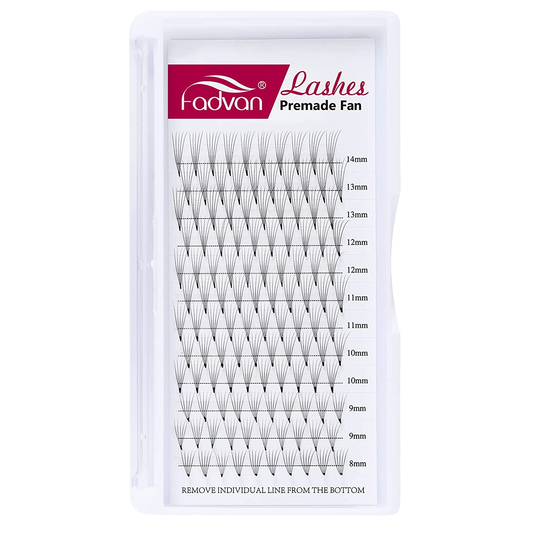 Premade Fans 5D 0.07Mm D Curl 8-14Mm Short Stem Volume Eyelash Extensions Easy Fan Lashes Lash Fan Dryer for Eyelash Extensions Use by FADVAN (5D-0.07D, 8-14Mm)