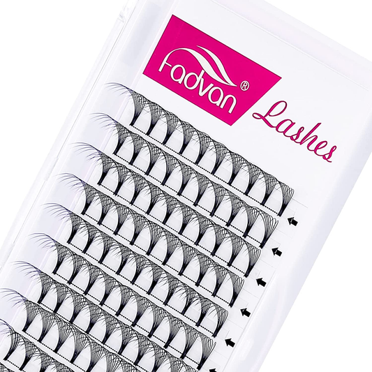 Volume Lash Extensions 8D 10D D Curl 0.07 Premade Fans Eyelash Extensions Black Soft Premade Volume Fans Hand Made Pre Made Fanned Lash Extension Supplies (8D-0.07-D, 12Mm)