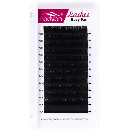 FADVAN Volume Eyelash Extensions 0.07 DD Curl 20Mm Easy Fanning Volume Lashes Rapid Blooming Lash Extension Professional Eyelash Extension Supplies (0.07DD, 20Mm)
