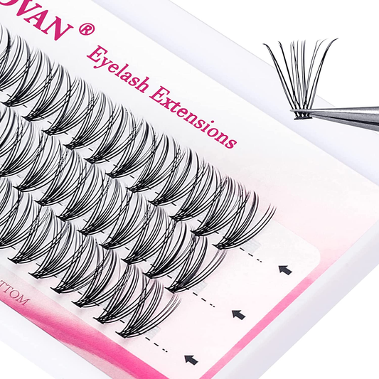 Lash Clusters 20 Roots 30 Roots Grafting Eyelash Clusters 0.07 D Curl 14Mm Individual Lashes Melt Flare DIY Eyelash Extension Soft Lash Clusters Extensions (20 Roots-0.07-D, 14Mm)
