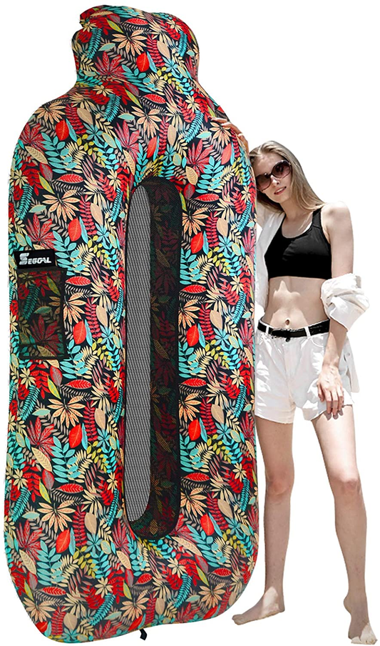 SEGOAL Inflatable Lounger Beach Bed Camping Chair Air Sofa Couch Hammock with Pillow Portable Waterproof Anti-Air Leaking for Camping Hiking Travel Beach Picnic Lakeside, No Pump Required