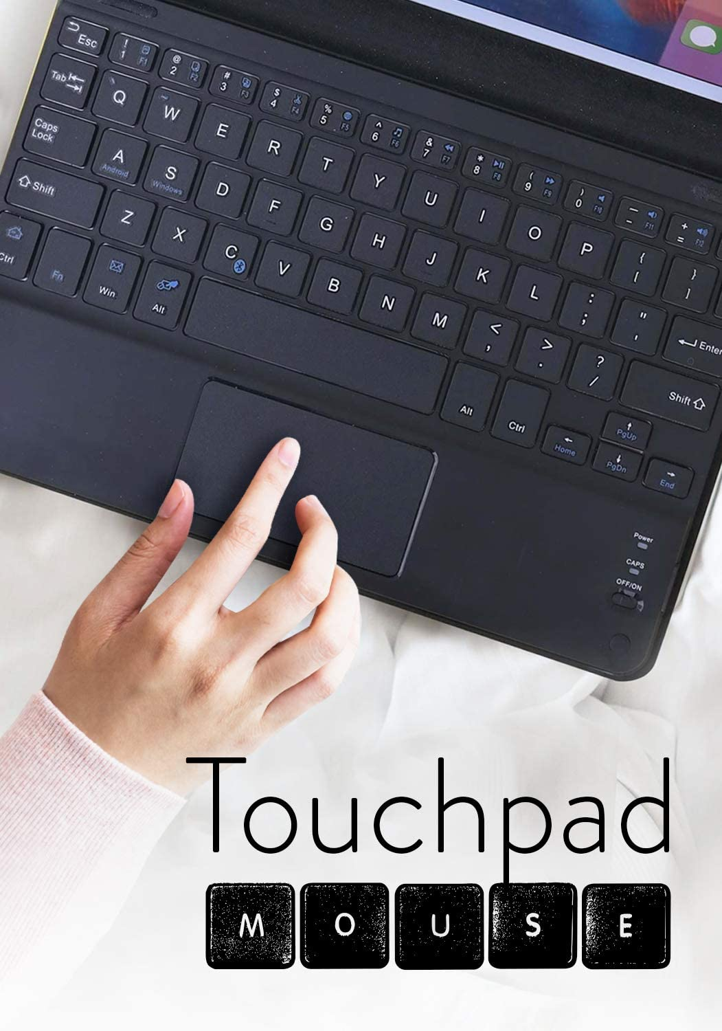 Cooper Touchpad Executive [Multi-Touch Mouse Keyboard] Case for 9, 9.7, 10, 10.1, 10.2, 10.5" Tablets | Ipados, Android, Windows | Bluetooth, Leather