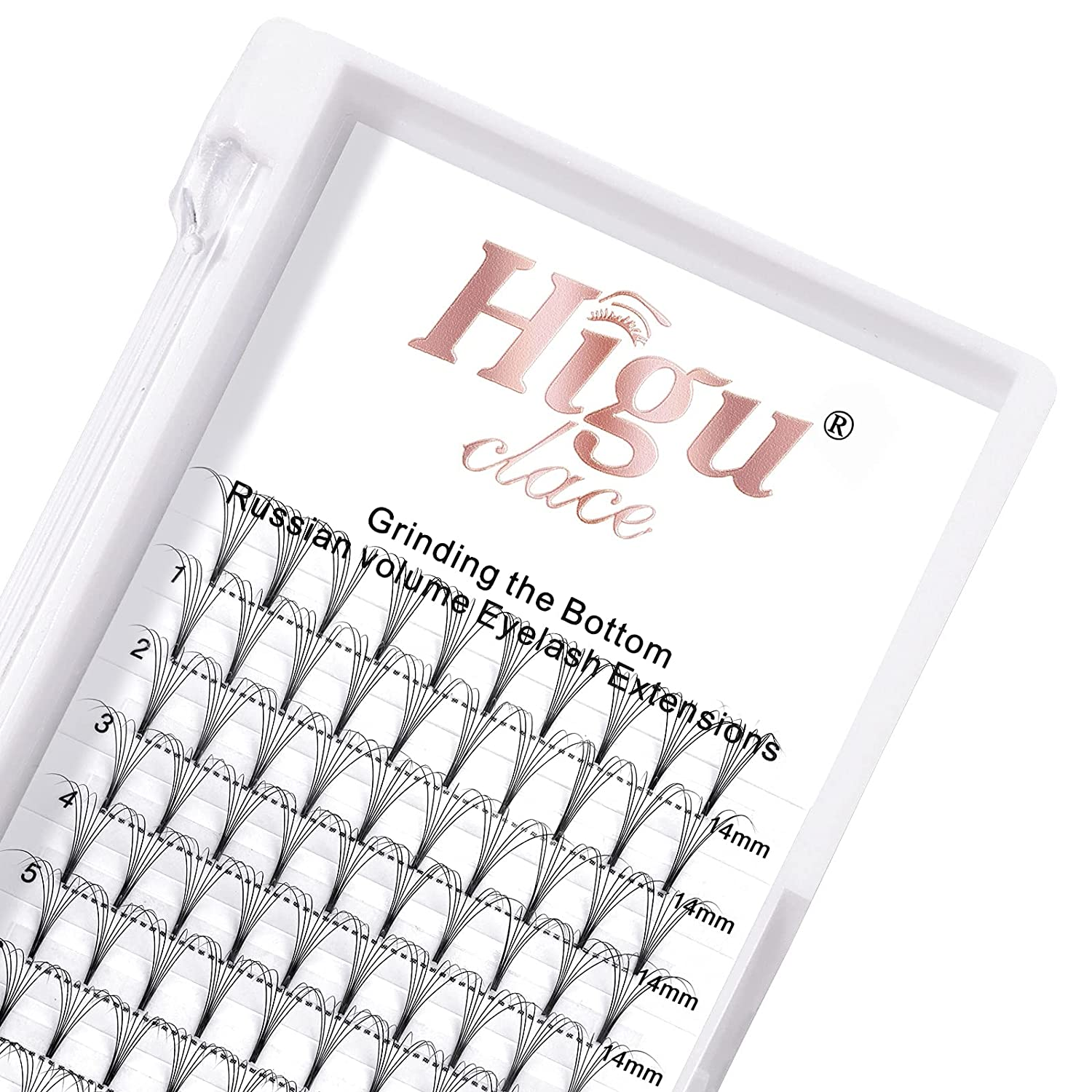 Premade Fans Volume Eyelash Extensions 3D|4D|5D|6D 0.07/0.10Mm Curl C/D 8Mm~18Mm 7D 0.07 D 14Mm Short Stem Russian Premade Lash Extension Fans (7D 0.07 D 14Mm)