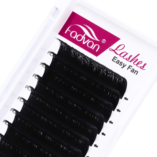 Eyelash Extension Supplies FADVAN 0.07 DD Curl 18Mm Easy Fan Volume Eyelash Extensions Volume Lashes Blooming Flower Lash Extensions for Professional Salon Use (0.07DD, 18Mm)