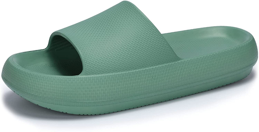Welltree Cloud Slides for Women Men Pillow Slippers Non-Slip Bathroom Shower Sandals Soft Thick Sole Indoor and Outdoor Slides