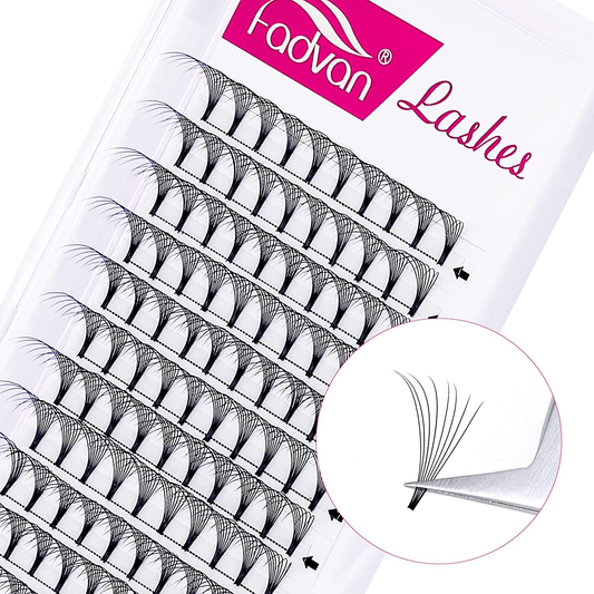 Premade Lash Fans 8D Premade Volume Eyelash Extensions 0.07 D Curl 14Mm Pre Made Fanned Lash Fans Hand Made Volume Lashes Faux Mink Eyeash Extension Supplies (8D-0.07-D, 14Mm)