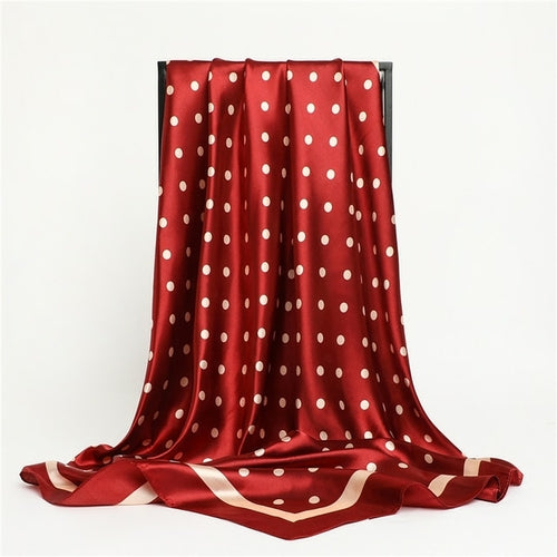 Luxury Brand Silk Satin Square Scarf Women Hijab Bandana Muslim