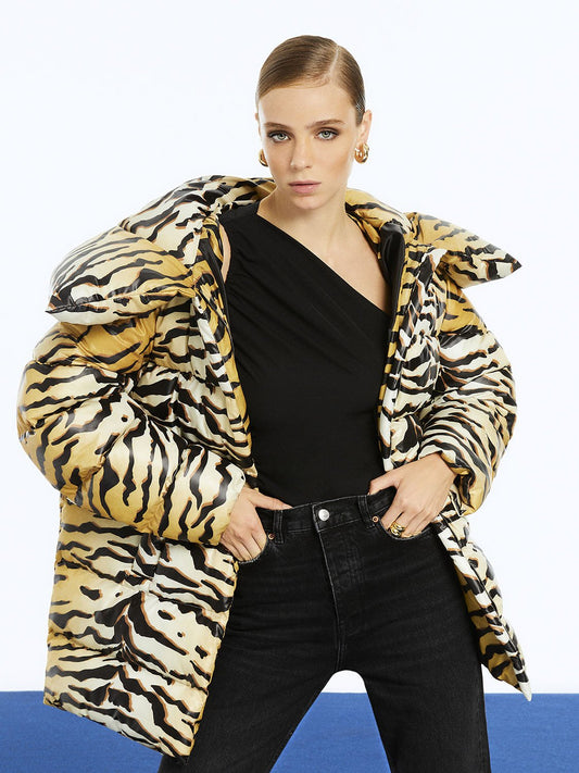 Tiger Print Puffer